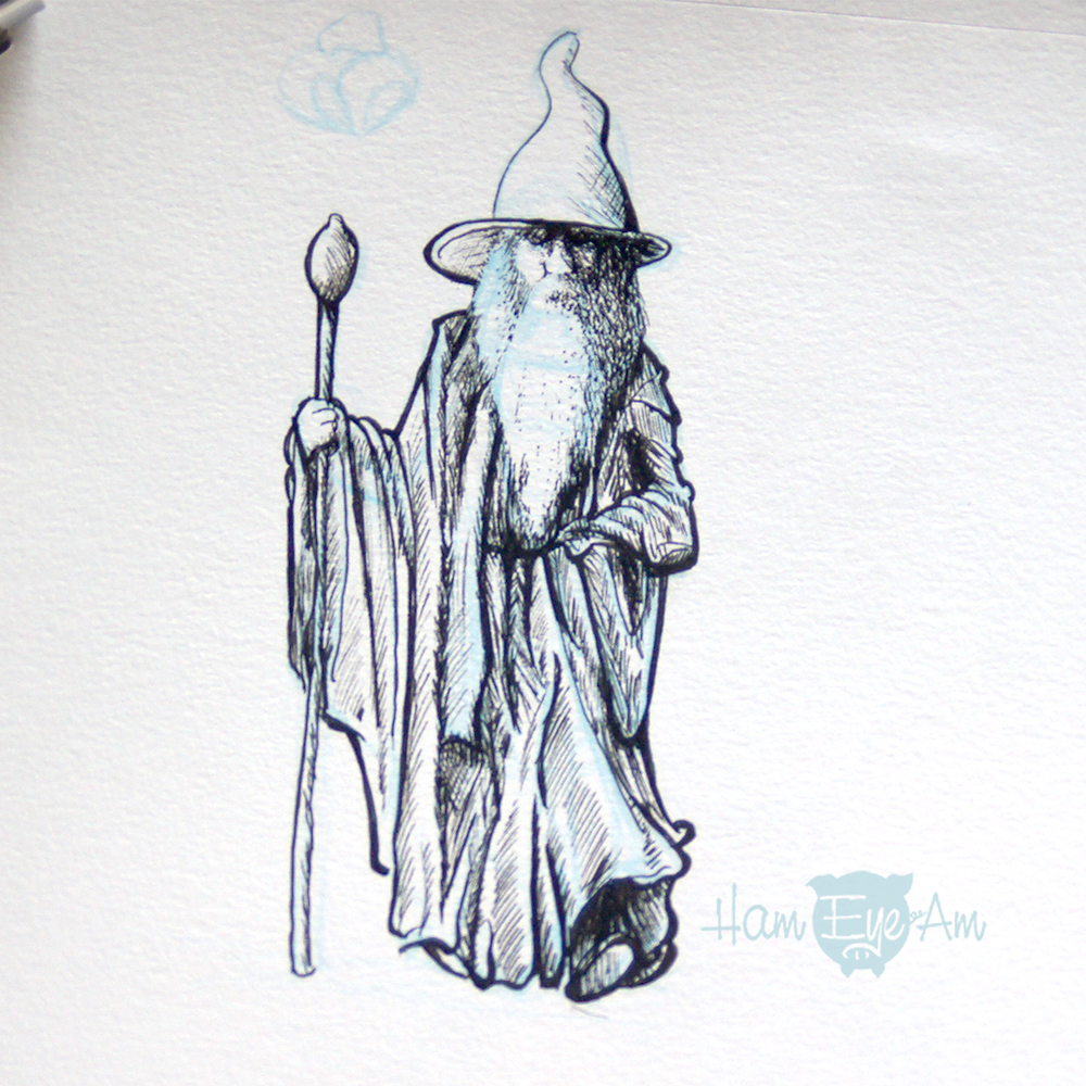 Weekly Sketch 001  Gandalf by creid on DeviantArt